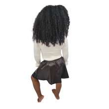 Load image into Gallery viewer, Leather Chocolate Bow Skirt (T)
