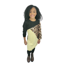 Load image into Gallery viewer, Color Block Leopard Print Dress
